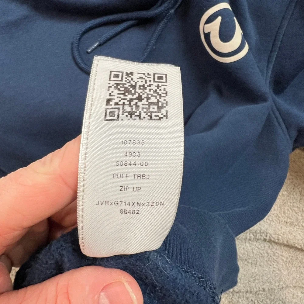 True Religion Hoodie Mens Medium Blue Horseshoe‎ Logo Pullover Sweatshirt